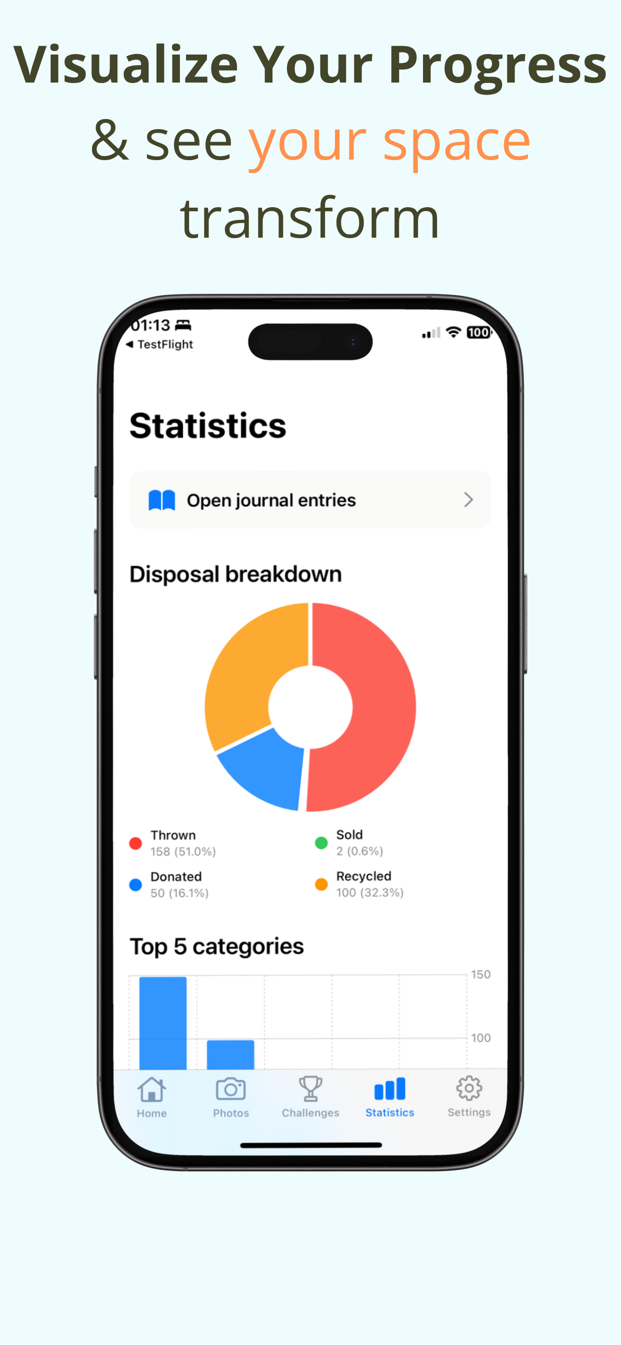 ClutterSnap gamified challenges and achievements
