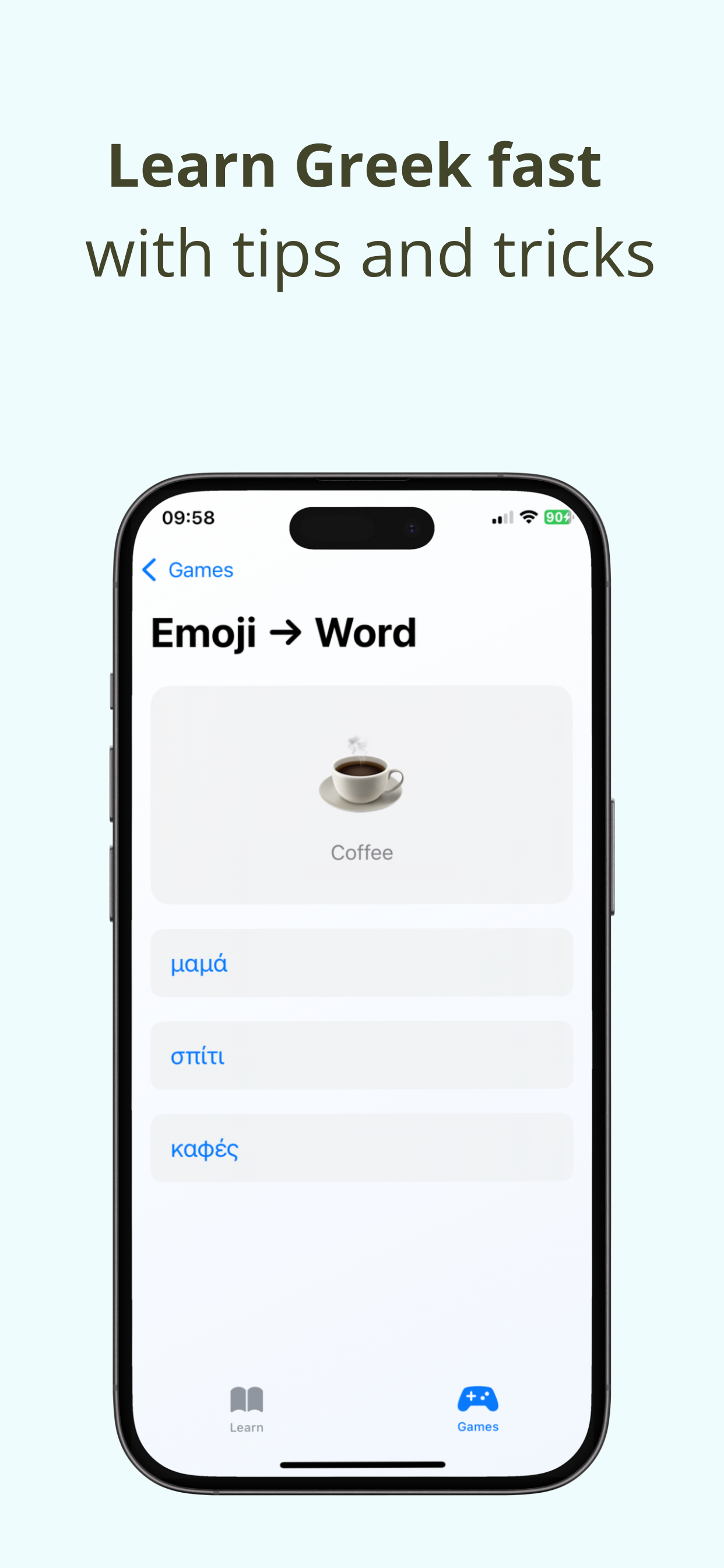 Greek Alphabet fun mini-games for letter recognition