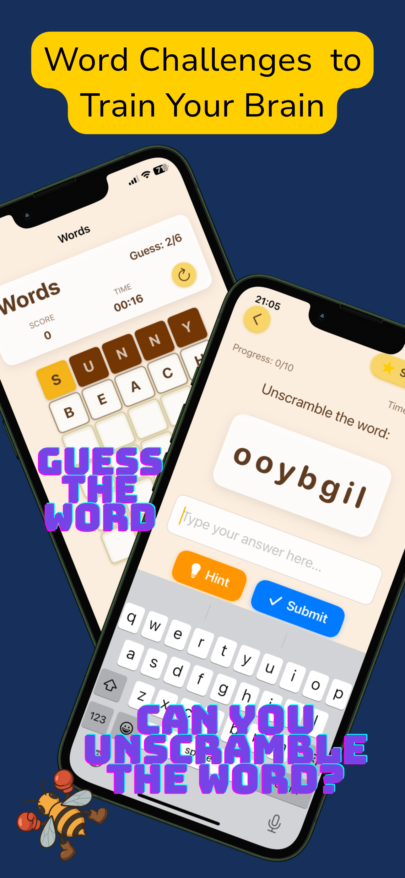 Summer Bee puzzle game interface