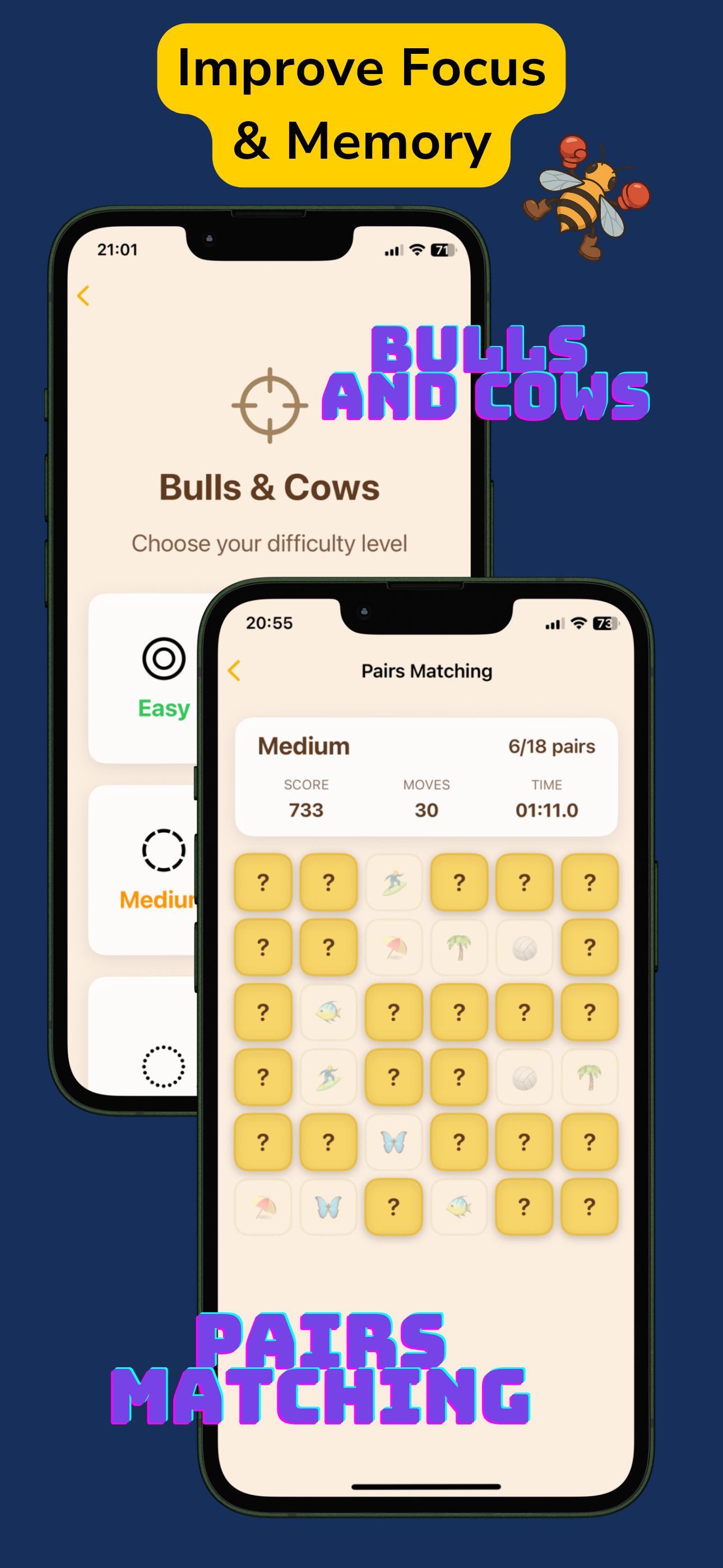 Summer Bee word game challenge