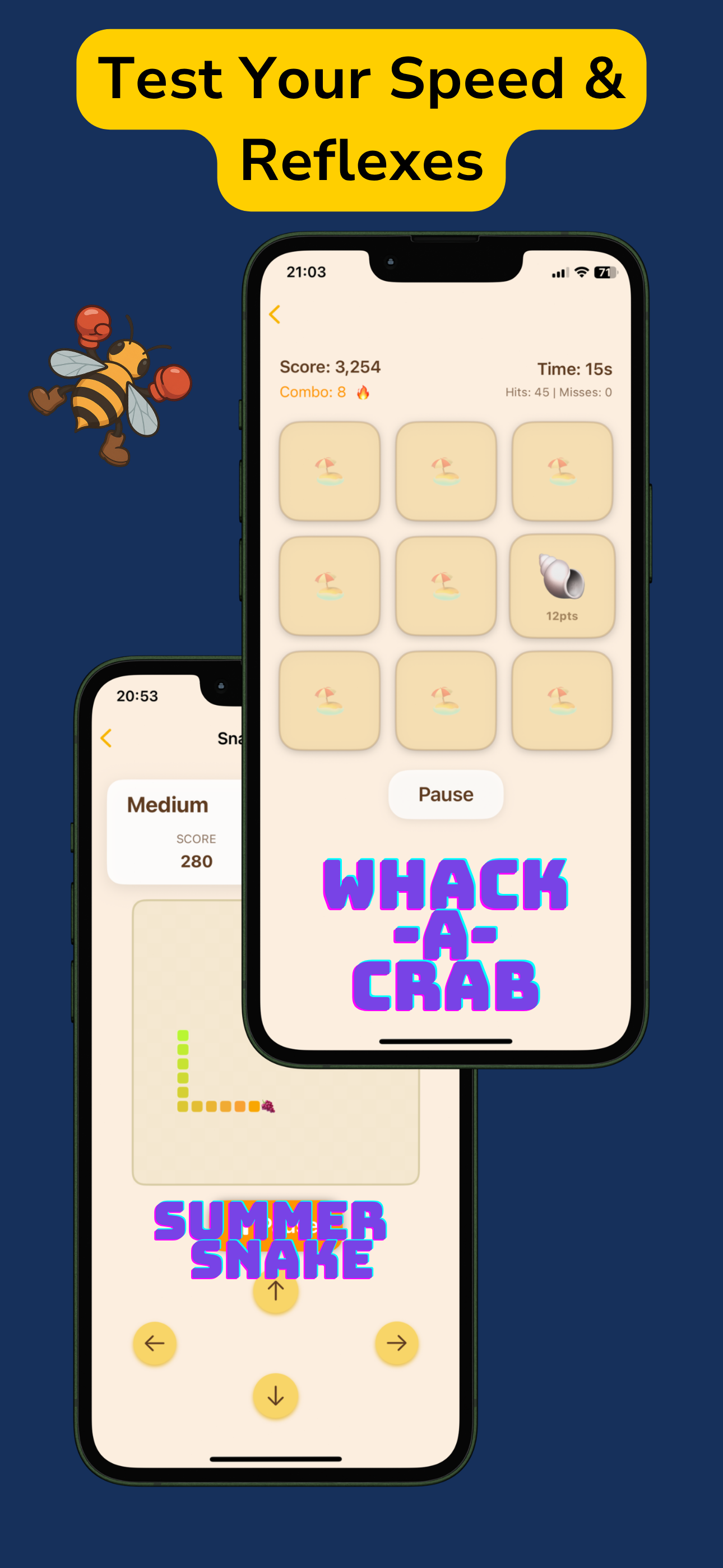 Summer Bee arcade game action